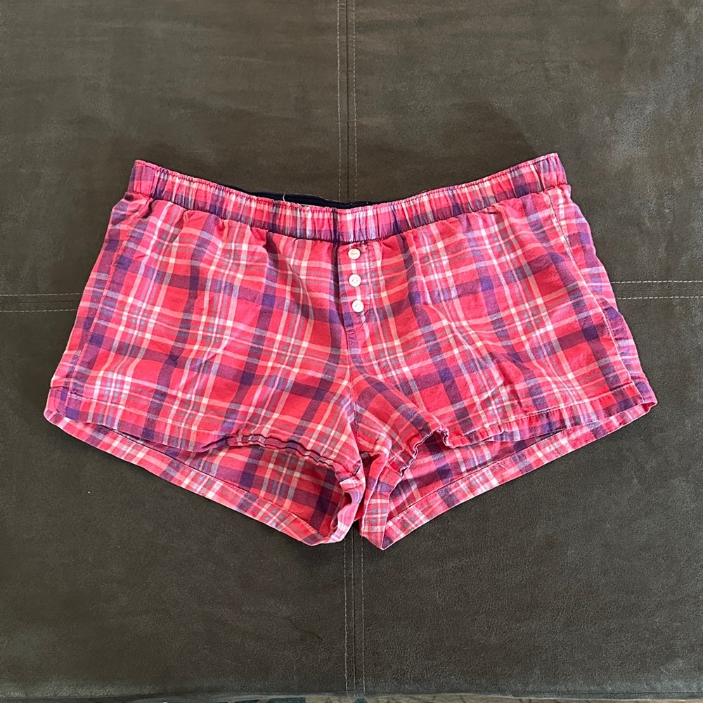 Old Navy Plaid Women's Pajama Shorts - Pink and Purple